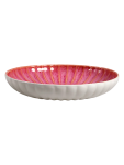 Ceramic Scalloped Pink Serving Bowl 22.5CM - None Pink