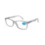 Reading Glasses With Pouch Shiny Transparent Frame 3.00