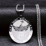 1PC St. Michael Titanium Pendant St. Michael Angel Medal Necklace For Men