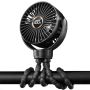 MINI Octopus Stroller Fan Digital Display Rechargeable
