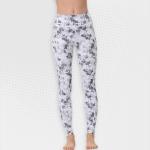 Ladies Pearly Grey Yoga Leggings With Pocket HK243 - XL