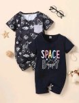 Twin Pack Romper Set Space Boy