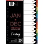 Indices Printed Jan - Dec Set Pack Of 10