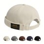 Breathable Pure Cotton Brimless Skull Cap Unisex Docker Durable Solid Color Adjustable Cap For Men Women