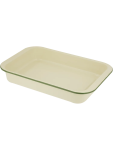 Cream Enamel Rectangular Baking Pan 41CM - None Assorted