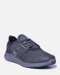 Men Navy Pu Striped Casual