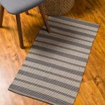Striped Box Rug 60X120CM Dark Grey