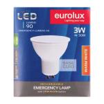 Eurolux 3W Rechargeable GU10 LED Cw