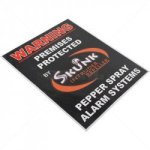 Centurion Pepper Gas Skunk Warning Sign