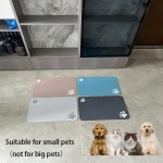 Sustainable Diatomaceous Earth Pet Feeding Mat For Small Pets - Non-slip & Absorbent With Cute Paw Print Design