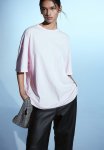 Oversized Washed-look T-Shirt - Light Pink
