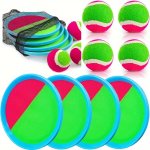 Sticky Ball Toys - Outdoor Play Beach Toys Throw And Ball Sets With 2 Paddles And 1 Ball Beach Play Set Playground Set For