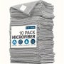 5/10/20/50/100pcs Kitchen Towel Ultra-fine Fiber Light Gray Cleaning Cloth Set Absorbent Soft And Stain-removing Cloth For Cleaning Glass Cooking Bench Pot Bowl Water Tap