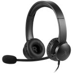 Volkanox Chat MK2 Series Wired USB Headset – Graphite
