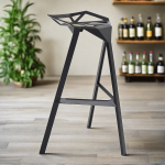 Geo Metal Bar Stool - Red