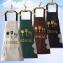 2-PACK Polyester Cooking Aprons With Handy Towel On Both Sides - Solid Color Woven Kitchen Apron Set Stain And Oil Resistant With Utensil Design