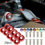 20pcs Aluminum M6 X 20 Car Styling Modification Fender Washer License Plate Bolts Car Decoration