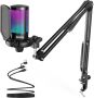 Gaming PC USB Microphone Podcast Condenser MIC Rgb Computer MIC