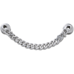 Silver Flat Curb Chain Jibbitz - Multi Osfa