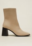 Cotton On Ivy Block Heel Ankle Boot - Beige