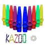 Crystaljun 20PCS Plastic Kazoos With 20PCS Kazoo Flute Diaphragms Multi Colors Kazoo Musical Instruments