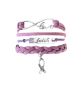 Faith Hope Love Infinity Bracelet - Lavender Purple