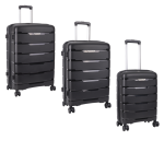 Cellini Rapido 3 Piece Set-black - Ys Travel Bags