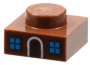 Parts Plate 1 X 1 With Medium Azure Window Panes And White Doorframe Pattern Gingerbread House 3024PB021