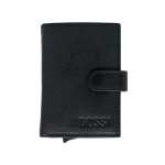 Bossi Mechanism Cardholder Wallet With Coin Flap Pouch - Sheep Nappa Olive