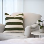 Scatter - Protea Chenille Broad Stripe Hunter natural - 55 X 55 Cm