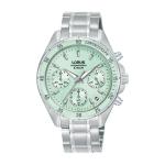 LORUS Sports Women& 39 S Quartz Chronograph Watch Light Green Sunray Dial