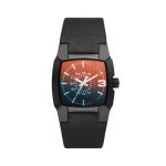 Diesel Cliffhanger Three-hand Black Leather Men's Watch DZ2000
