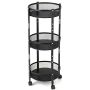 Zs - Folding Kitchen Storage Rack 3 Tier Storage Rack Shelf With Wheels