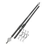Smte Expandable Curtain Double Rod With Twisted Cage Finial 4M With Keychain