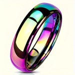 Fashionable Luxurious Beautiful Ring Men's 6MM Rainbow Color Ring Wedding Engagement Ring Party Anniversary Birthday Gift The Be
