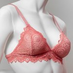 Dusty Pink Dentelle Lace Bralette - XL