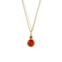 Carnelian And Ruby Pendant In Yellow Gold