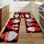 1PC Christmas Faceless Gnome Kitchen Runner Rug Non Slip Rugs Stain Resistant Waterproof Long Strip Floor Mat Comfort Standing M