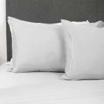 Bambo O 440 Thread Count Pillowcases Light Grey - King Pair 50X90CM