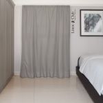 Ready Made Taped Blockout Curtain Grey - 140X160