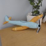 Shaped Pillow Hand Drawn Planes And Air Balloons Mustard Set