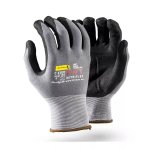 Nitriflex Black Sanitized Full Nitrile Fully Coated & On Grey Shell