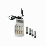 EA027D – Universal 4 Channel Ni – Cd Battery Charger. Includes 4 X Aa Rechargeable Ni-cd Batteries