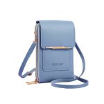 Porrasso Touch Screen Crossbody Phone Bag Women Shoulder Bag Pu Phone Purse Bag Fashion Satchel Wallet For Dating Shopping Trave