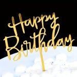 10PCS PACK Happy Birthday Acrylic Cake Topper Cake Decor Party Decor Supplies