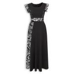 Black Fit & Flare Dress & Doek