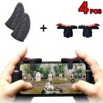 4PCS SET Touch Screen Thumbs Finger Sleeve And Left Right Gaming Triggers Smartphones Game Shooter Controller For Pubg Game Shoo