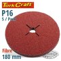 Tork Craft Fibre Disc 180MM 16 Grit 5/PACK