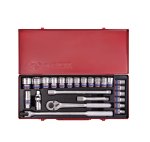 Socket Set 24PC 1 2" 10-32MM 12PT