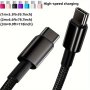 Usb-c 5A Typec Cable For Macbook Pro Air Laptop For Iphone 15 Pro Max Samsung Phone Data Cable